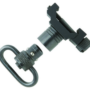 Uncle Mike's 21101 Quick Detach Swivel Set made of Steel with Black Finish, 1" Loop Size & Push Button Style for Picatinny & Weaver-Style Rails