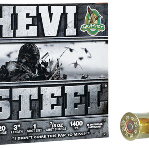 HEVI-Shot HS62001 HEVI-Steel  20Gauge 3" 7/8oz 1Shot 25 Per Box/10 Case
