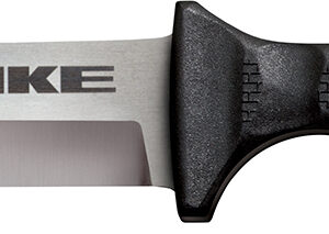 Cold Steel CS-53NBS Spike  4" Fixed Bowie Plain 4116 Stainless Steel Blade/Black Scalloped Griv-Ex Handle Includes Sheath