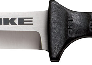 Cold Steel CS-53NCC Spike  4" Fixed Drop Point Plain Cryo 4116 SS Blade/Black Scalloped Griv-Ex Handle Includes Bead Chain Lanyard/Sheath