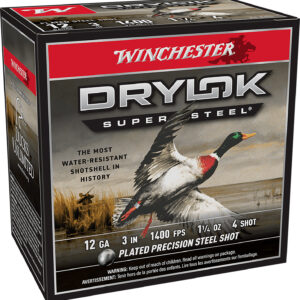 Winchester Ammo XSV1234 Drylok Super Steel Magnum 12Gauge 3" 1 1/4oz 4Shot 25 Per Box/10 Case