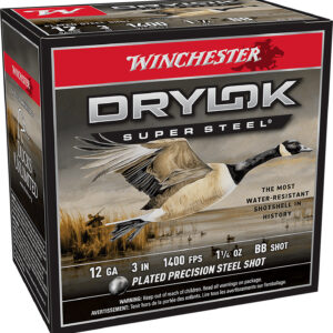 Winchester Ammo XSV123BB Drylok Super Steel Magnum 12Gauge 3" 1 1/4oz BBShot 25 Per Box/10 Case