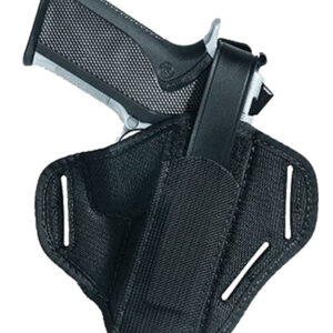 Uncle Mike's 86000 Super  OWB Size 0 Black Kodra Nylon Belt Slide Fits Sm/Med DA Revolver Fits 2-3" Barrel Ambidextrous