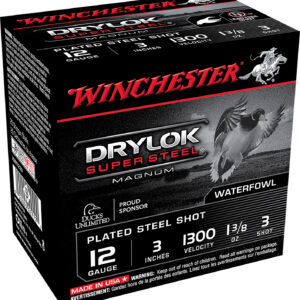 Winchester Ammo XSM1233 Drylok Super Steel Magnum 12Gauge 3" 1 3/8oz 3Shot 25 Per Box/10 Case