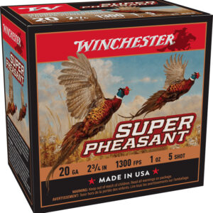 Winchester Ammo X20PH5 Super Pheasant Magnum High Brass 20Gauge 2.75" 5Shot 25 Per Box/10 Case