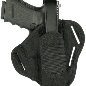 Blackhawk 40CP01BK Pancake  OWB Size Cordura Nylon Black Nylon Belt Slide Fits Medium Frame Auto .32/.380 Fits 3-4" Barrel Ambidextrous