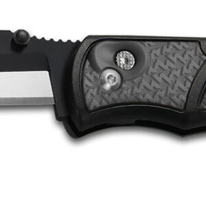 Outdoor Edge RLY50C RazorLite  3.50" Folding Drop Point Tanto Plain 420J2 SS Blade Black/Gray Polymer Handle