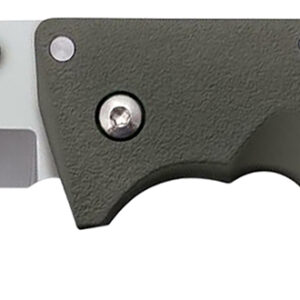 Cold Steel CS20NPF Finn Wolf 3.50" Folding Clip Point Plain Satin Polished AUS-8A SS Blade/OD Green Griv-Ex Handle Includes Pocket Clip