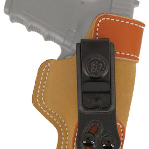 DeSantis Gunhide 106NAR7Z0 Sof-Tuck  IWB Tan Leather/Suede Belt Clip Fits Colt Mustang Right Hand