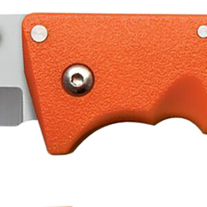 Cold Steel CS20NPJ Finn Wolf 3.50" Folding Straight Back Plain Satin Polished AUS-8A SS Blade/Blaze Orange Griv-Ex Handle Includes Pocket Clip