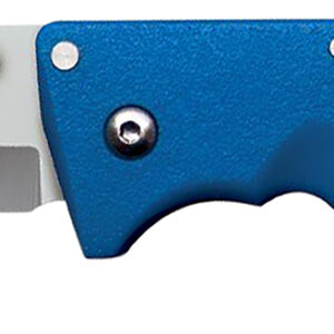 Cold Steel CS20NPG Finn Wolf 3.50" Folding Straight Back Plain Satin Polished AUS-8A SS Blade/Blue Griv-Ex Handle Includes Pocket Clip