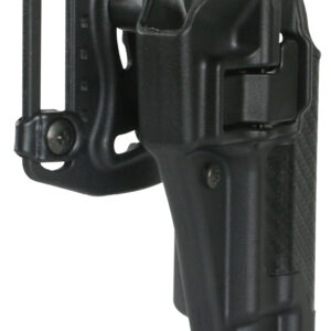Blackhawk 410000BKL Serpa CQC  OWB Size 00 Black Carbon Fiber Polymer Belt Loop/Paddle Compatible w/Glock 17/22/31/47 Left Hand