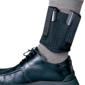 DeSantis Gunhide N81BJZZZ0 Ankle Double Mag Pouch  Double Black Neoprene Ankle Compatible w/ 9mm Compatible w/ 40 Ambidextrous Hand