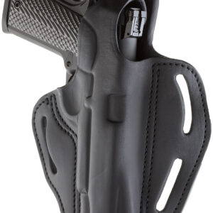 1791 Gunleather BHX1CLSBLR BHX  OWB Size 01 Stealth Black Leather Belt Slide Fits 4"-5" 1911 Right Hand