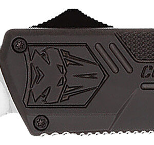 CobraTec Knives BCTLWTNS Lightweight  3.25" OTF Tanto Plain D2 Steel Blade/Black Aluminum Handle Includes Pocket Clip