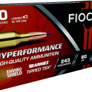 Fiocchi 243TTSX Hyperformance  243Win 80gr Barnes Tipped TSX 20 Per Box/10 Case