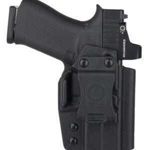 1791 Gunleather TACIWBG43XMOSBLKL Tactical Kydex  IWB Black Kydex Belt Clip Compatible w/Glock 43/43X/43X MOS/48 Left Hand