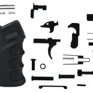 TacFire LPK02USAB Lower Parts Kit  AR-15 Black PGAR-B Grip Black