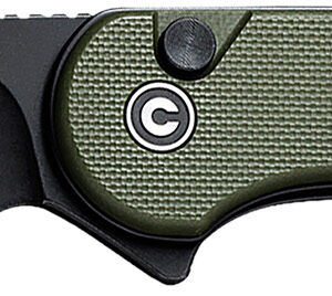 Civivi Knives C18062P-3 Elementum II  EDC 2.96" Folding Drop Point Plain Black Stonewashed Nitro-V Steel Blade, OD Green Textured G10 Handle