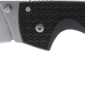 Cold Steel CS29AXB Voyager XL 5.50" Folding Drop Point Plain Stonewashed AUS-10A SS Blade/6.75" Black Textured Griv-Ex Handle Includes Belt Clip