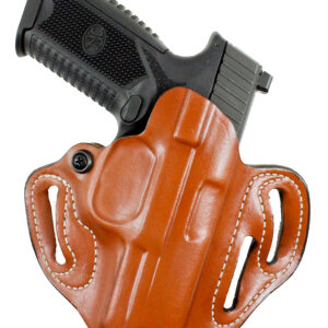 DeSantis Gunhide 002TB7WZ0 Speed Scabbard  OWB Tan Leather Belt Slide Fits Springfield Prodigy w/wo Red Dot Fits 4.25" Barrel Left Hand