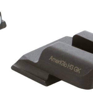 AmeriGlo SW141 i-Dot Sight Set for Smith & Wesson M&P Shield  Green Tritium White Outline Front Sight-Green Tritium Rear Sight