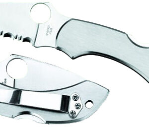 Spyderco C28P Dragonfly 2  2.31" Folding Clip Point Serrated VG-10 SS Blade Stainless Steel Handle Includes Pocket Clip