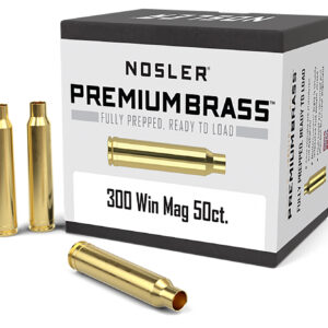 Nosler 10227 Premium Brass Unprimed Cases 300WinMag Rifle Brass 50/Box