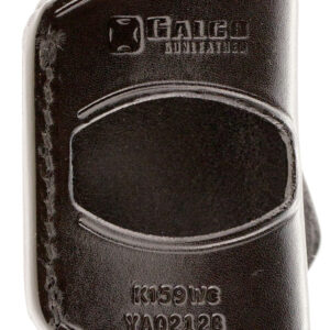 Galco YAQ212B Yaqui  OWB Black Leather Belt Slide Fits 1911 Fits 3-5" Barrel Right Hand