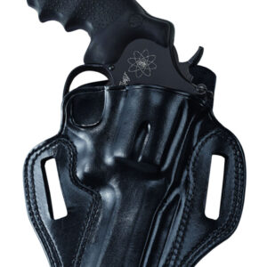 Galco CM114B Combat Master  OWB Black Leather Belt Slide Fits S&W K Frame Fits Ruger Security-Six Right Hand