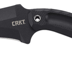 CRKT 2630 DU Hoc  5.10" Fixed Recurve Plain Black Powder Coated SK-5 Steel Blade, Black Textured G10 Handle, Includes Sheath