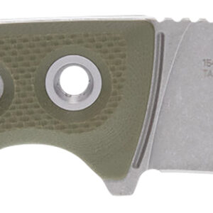 S.O.G SOG17350157 Provider FX 3.75" Fixed Drop Point Plain Stonewashed Cryo CPM 154 SS Blade, Green Textured G10 Handle Presentation Box