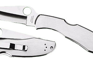 Spyderco C10S Endura 4  3.85" Folding Clip Point Part Serrated VG-10 SS Blade Satin Stainless Steel Handle Includes Pocket Clip