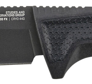 S.O.G SOG17220157 Recondo FX 4.60" Fixed Plain Satin TiNi Full Tang Cryo 440C SS Blade/ Black Overmolded GRN Handle