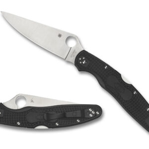 Spyderco C07PBK4 Police 4 Lightweight 4.39" Folding Plain Satin VG-10 SS Blade/Black Textured FRN Handle Includes Pocket Clip