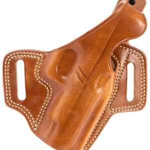 Galco FL834 Fletch  OWB Tan Leather Belt Slide Compatible w/ Glock 48/48 MOS/S&W M&P Shield EZ Belt Up to 1.75" Wide Right Hand