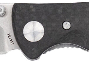 CobraTec Knives CTBRN Baron  EDC 3.25" Folding Drop Point Plain Satin 154CM SS Blade, 4.25" Carbon Fiber/Pakkawood Handle