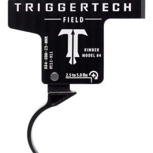 TriggerTech K84SBB25NNK Field  Single-Stage Curved Trigger with 2.50-5 lbs Draw Weight & Black PVD Finish for Kimber M84