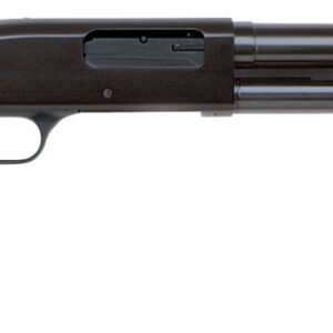 Mossberg 50429 500 Retrograde Full Size 12 Gauge Pump 3" 5+1 18.50" Blued Steel Barrel, Blued Drilled & Tapped Steel Receiver, Fixed Walnut Stock, Ambidextrous