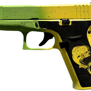 Glock PX4350204MAHIWG G43X  Sub-Compact Frame 9mm Luger 10+1 3.41" Black GMB Barrel, Mahi Cerakote Serrated Steel Slide, Mahi Polymer Frame w/Beavertail & Front Rail, Black Textured Grip, Ambidextrous