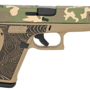 Glock PA4850204-EXPHUNT G48 Gen5 Slim Compact Frame 9mm Luger 10+1 4.17" Black GMB Barrel, Camo Cerakote Steel Serrated Slide, Coyote Tan Cerakote Polymer Frame w/Beavertail