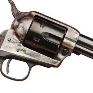 Taylors & Company 556205DE Short Stroke Smoke Wagon  357 Mag 6rd 5.50" Blued Cylinder & Barrel Color Case Hardened Steel Frame Checkered Walnut Navy Size Grip (Taylor Tuned)