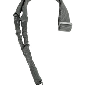 NcStar AARS1PU Single Point Sling  Urban Gray Nylon 44"-60" OAL Adjustable Bungee Rifle