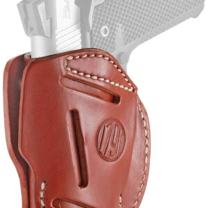 1791 Gunleather 3WH1CBRA 3-Way  IWB/OWB Size 01 Classic Brown Leather Belt Loop Fits 1911 3-4" Ambidextrous Hand