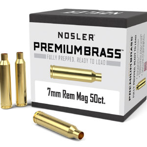 Nosler 10185 Premium Brass Unprimed Cases 7mmRemMag Rifle Brass 50/Box