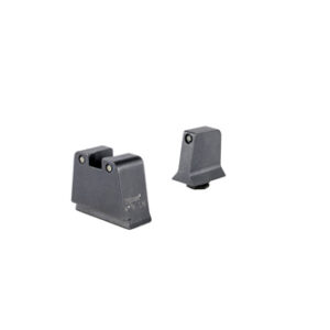 SUPPRESSOR / OPTIC HEIGHT SIGHTS - GLOCK SLIM FRAME, FRONT BLACK OUTLINE / GREEN TRITIUM, REAR BLACK OUTLINE / GREEN TRITIUM