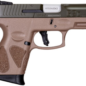 Taurus 1G2C93B12B G2C  Compact Frame 9mm Luger 12+1, 3.26" Matte Stainless Steel Barrel, Moss Green Cerakote Serrated Steel Slide, Bronze Cerakote Polymer Frame w/Picatinny Rail