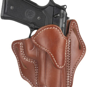 1791 Gunleather ORBH23CBRR BH2.3 Optic Ready OWB Size 2.3 Classic Brown Leather Belt Slide Compatible w/Glock 17/20/21/22/31/34/35/40/41/Sig Sauer P220/P226  Right Hand