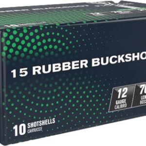 FIOCCHI RUBBER BUCKSHOT AMO 12GA 2.75 IN 15 PELLETS 10-RDS ( 25 BOXES PER CASE )