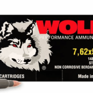 WOLF AMO 7.62X54R 148GR FMJ BIMETAL CASE 20-RD BOX (25 BOXES PER CASE)